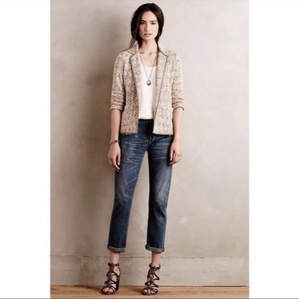 ANTHROPOLOGIE SATURDAY SUNDAY Paracas Knit Blazer Size M